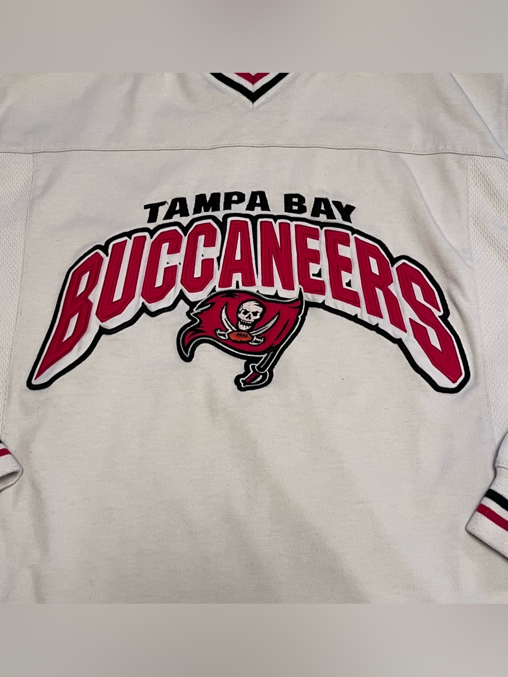 Vintage Lee Sport Tampa Bay Buccaneers V Neck Long Sleeve Pullover